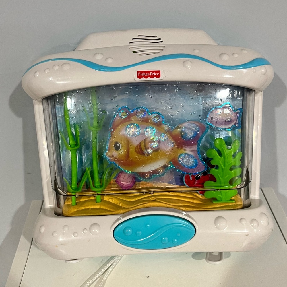 Fisher Price Ocean Wonders Aquarium Baby Crib Soother Lights Sounds 2007 Vintage